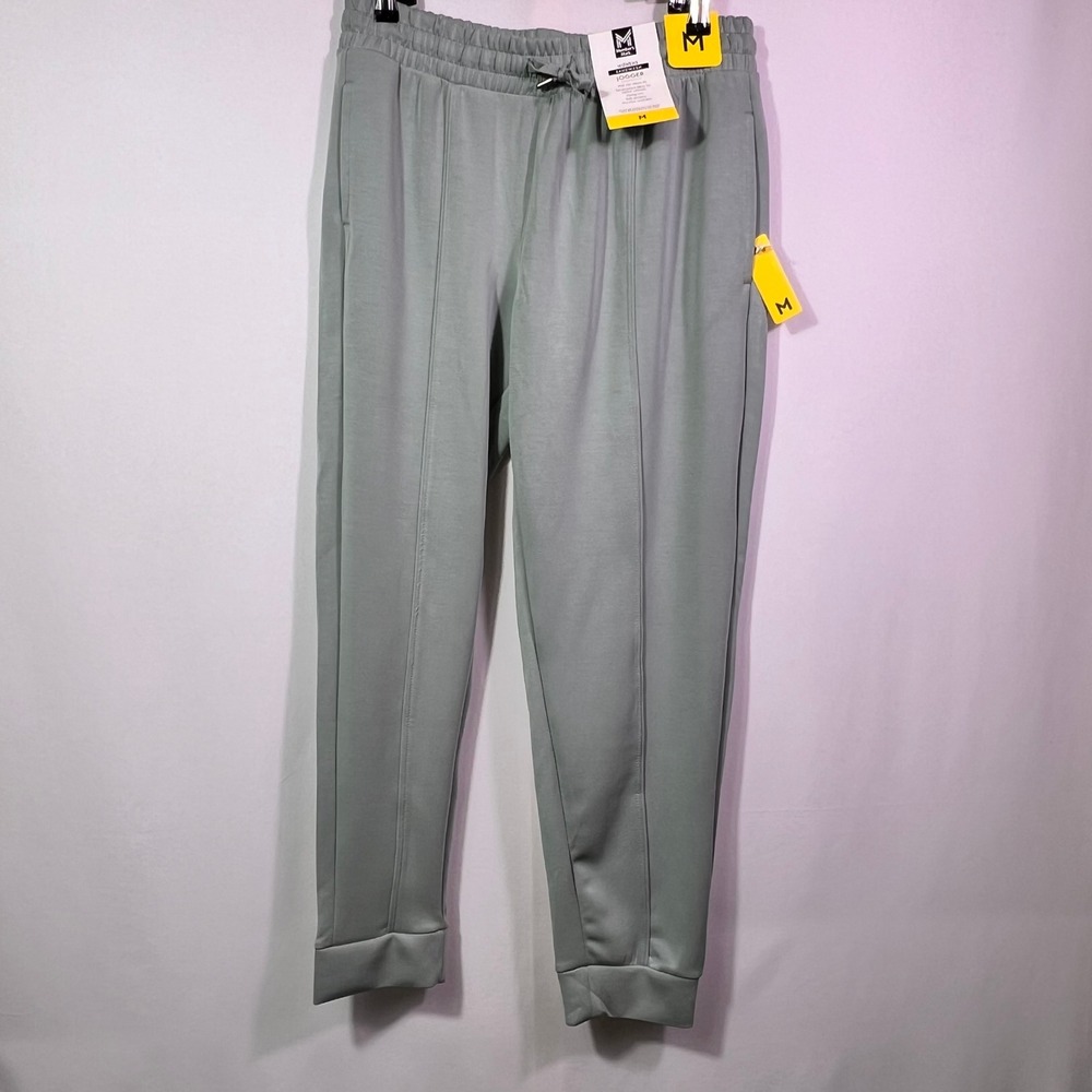 Members Mark Womens Sandwash Jogger Green Mid Rise Pants Medium New